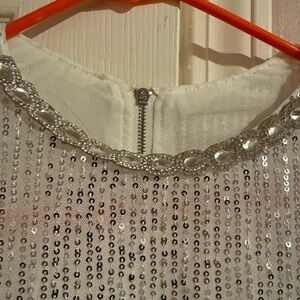 Blouse white size 12 new custom made nice for Christmas or can wear in party